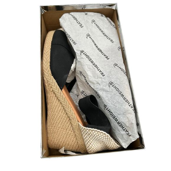 Andre Assous Women's Black Anouka Espadrille Wedge Sandals Size 11 - Picture 5 of 5